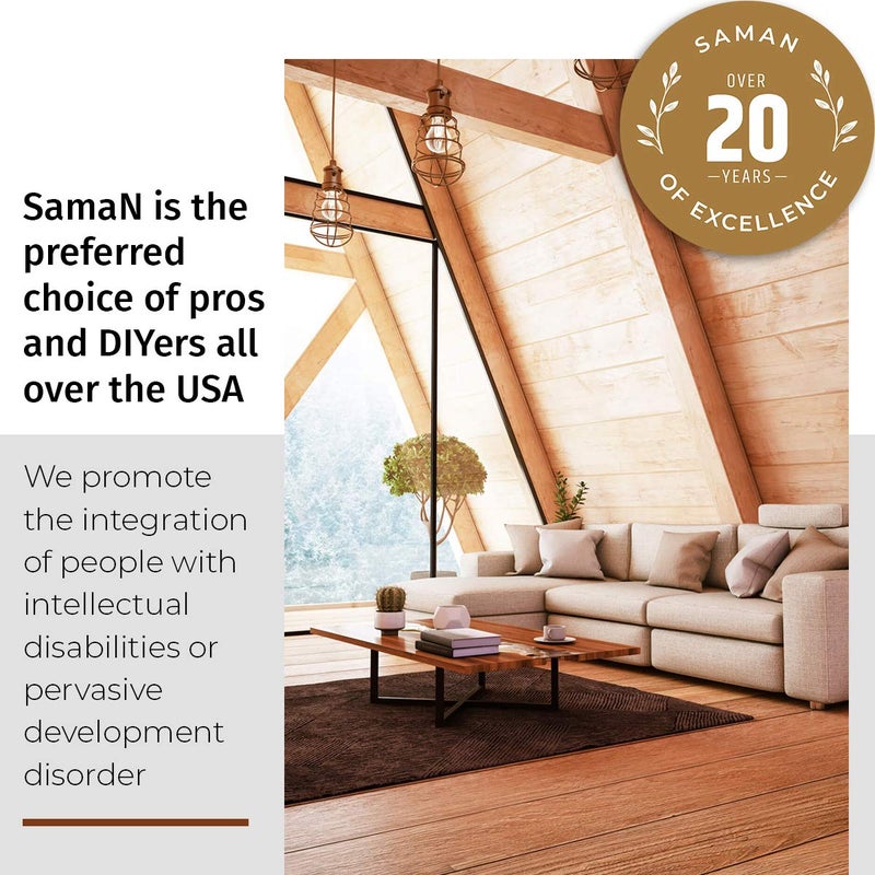 SamaN Interior One Step Wood Seal, Stain and Varnish - Oil Based Odorless Dye - Protection for Furniture and Fine Wood (Aged Oak SAM-307, 32 oz) - Image 4